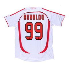 Maillot de football extérieur rétro AC Milan Ronaldo #99 2006/07
