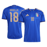 BARELLA #18 Italy Home Soccer Jersey World Cup 2026 Blue