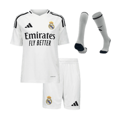Real Madrid Home Jersey Kit 2024/25 Kids(Jersey+Shorts+Socks)