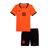 Kids Netherlands Home Soccer Jersey Kit(Jersey+Shorts) World Cup 2026 Orange