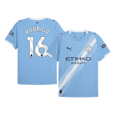 RODRIGO #16 Manchester City Home Soccer Jersey 2025/26 Blue