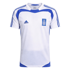 Men Retro Fan Version Greece Away Soccer Jersey Euro Cup 2004 White