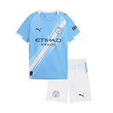 Kid's Manchester City Home Soccer Jersey Kit(Jersey+Shorts) 2025/26 Blue