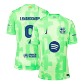 Barcelona LEWANDOWSKI #9 Third Away Jersey - UCL(Spotify Logo Without Text)