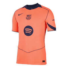 RAPHINHA #11 Authentic Barcelona Third Away Soccer Jersey 25/26 Orange- UCL