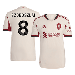 SZOBOSZLAI #8 Authentic Liverpool Away Soccer Jersey 25/26 White