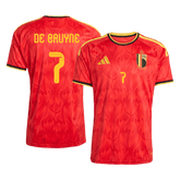 DE BRUYNE #7 Belgium Home Soccer Jersey World Cup 2026 Red