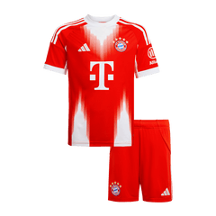 Kid's Bayern Munich Home Soccer Jersey Kit(Jersey+Shorts) 2025/26 Red