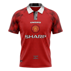Retro 96/97 Manchester United Home Soccer Jersey Red