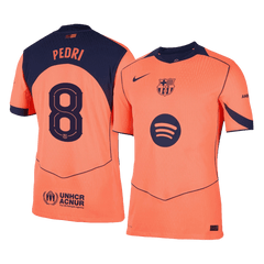 PEDRI #8 Authentic Barcelona Third Away Soccer Jersey 25/26 Orange- UCL