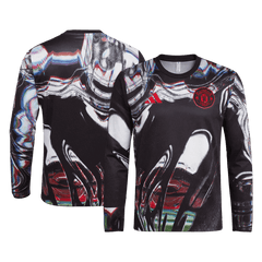 Manchester United Pre-Match Long Sleeve Soccer Jersey 25/26 Black