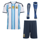 Argentina Home Soccer Jersey Kit(Jersey+Shorts+Socks) World Cup 2026 Blue&White