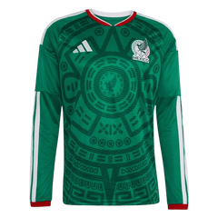 Mexico Home Long Sleeve Soccer Jersey World Cup 2026 Green