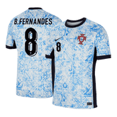 Portugal B.FERNANDES #8 Auswärtsfußballtrikot EURO 2024