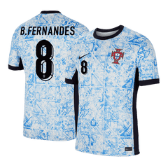 Maillot de football Portugal B.FERNANDES #8 extérieur EURO 2024