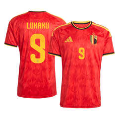 LUKAKU #9 Belgium Home Soccer Jersey World Cup 2026 Red