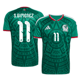 S.GIMENEZ#11 Mexico Home Soccer Jersey World Cup 2026 Green