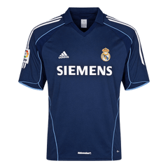 Men Retro Fan Version 05/06 Real Mardid Away Soccer Jersey Navy