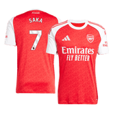 SAKA #7 Arsenal Home Soccer Jersey 2025/26 Red
