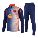 Barcelona Zipper Sweatshirt Kit(Top+Pants) 25/26 Black&Orange