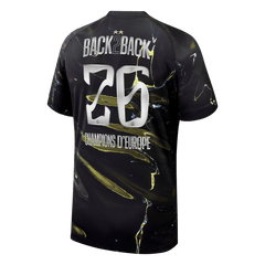 2025/26 PSG Night Edition Soccer Jersey Champions of Europe 2026 Print