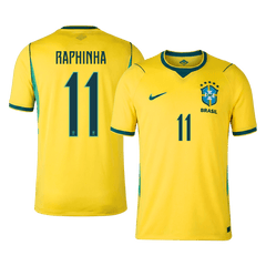 RAPHINHA #11 Brazil Home Soccer Jersey World Cup 2026 Yellow