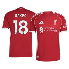 GAKPO #18 Authentic Liverpool Home Soccer Jersey 25/26 Red
