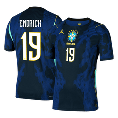ENDRICK #19 Player Version Brazil Away Soccer Jersey World Cup 2026 Navy
