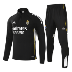 Real Madrid Zipper Sweatshirt Kit(Top+Pants) 25/26 Black