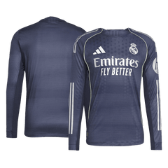 Player Version 25/26 Real Madid Away Long Sleeve Soccer Jesey Navy