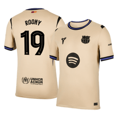 ROONY #19 Barcelona Away Soccer Jersey 2025/26 Yellow - UCL