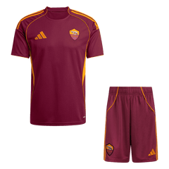 Roma Home Soccer Jersey Kit(Jersey+Shorts) 25/26 Red