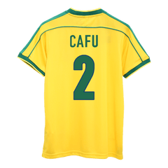 Brasilien CAFU #2 Heim-Fußballtrikot Retro 1998