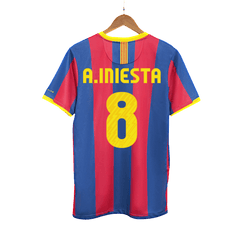 Barcelone A.INIESTA #8 Maillot de football domicile rétro 2010/11