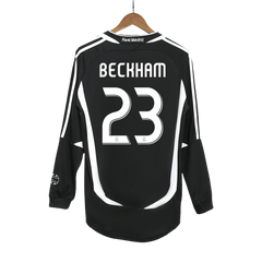 Maillot de football extérieur manches longues rétro Real Madrid BECKHAM #23 2006/07
