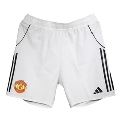 Authentic Manchester United Home Soccer Shorts 25/26 White