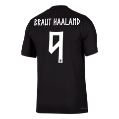 BRAUT HAALAND #9 Player Version Norway Away Soccer Jersey World Cup 2026 Black