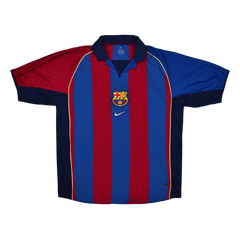 Barcelona Home Soccer Jersey Retro 2001/02