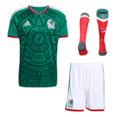 Mexico Home Soccer Jersey Kit(Jersey+Shorts+Socks) World Cup 2026 Green