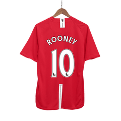 Manchester United ROONEY #10 Home Soccer Jersey Retro 2007/08