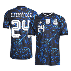 E. FERNÁNDEZ #24 Player Version Argentina Away Soccer Jersey World Cup 2026 Black