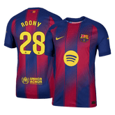 ROONY #28 Authentic Barcelona Home Soccer Jersey 2025/26 Red&Blue
