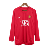 Maillot rétro domicile Manchester United 2007/08 - Manches longues