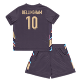 England BELLINGHAM #10 Away Jersey Kit EURO 2024 Kids(Jersey+Shorts)