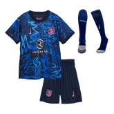 Atletico Madrid Auswärts-Fußballtrikot-Set 2024/25 für Kinder (Trikot + Shorts + Socken)