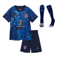 Maillot de football extérieur troisième division de l'Atlético de Madrid 2024/25 pour enfant (maillot, short, chaussettes)