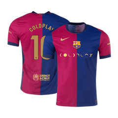 Barcelona COLDPLAY #10 Home Soccer Jersey Authentic 2024/25