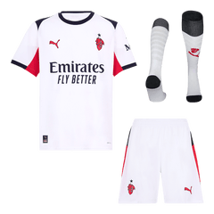 AC Milan Away Soccer Jersey Kit(Jersey+Shorts+Socks) 2025/26 White