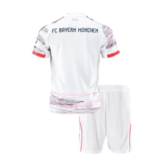 Kid's Bayern Munich Away Soccer Jersey Kit(Jersey+Shorts) 2025/26 White