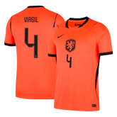 VIRGIL #4 Netherlands Home Soccer Jersey World Cup 2026 Orange